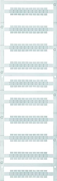 Eine weiße vertikale Struktur mit einer Reihe von rechteckigen Auslassungen, gleichmäßig angeordnet, möglicherweise ein Kabelmanagementsystem für Racks.
