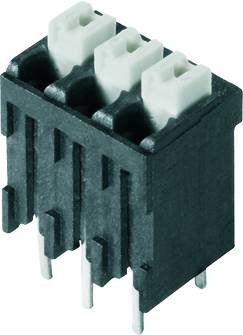 Schwarzer und weißer Steckverbinder mit sechs Metallstiften, geeignet für elektronische Anwendungen.