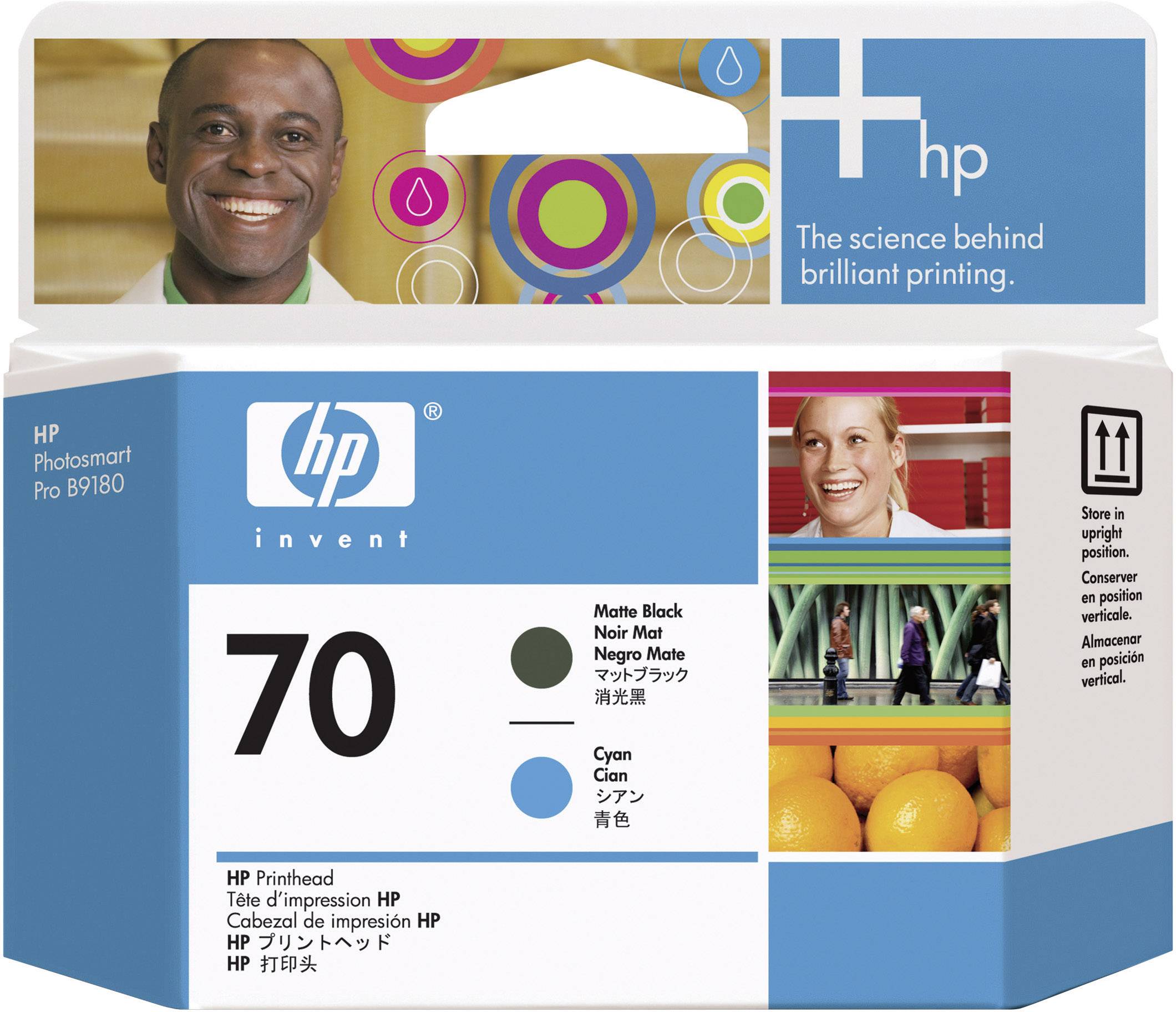 HP Druckkopf 70 Original Matt Schwarz, Cyan C9404A