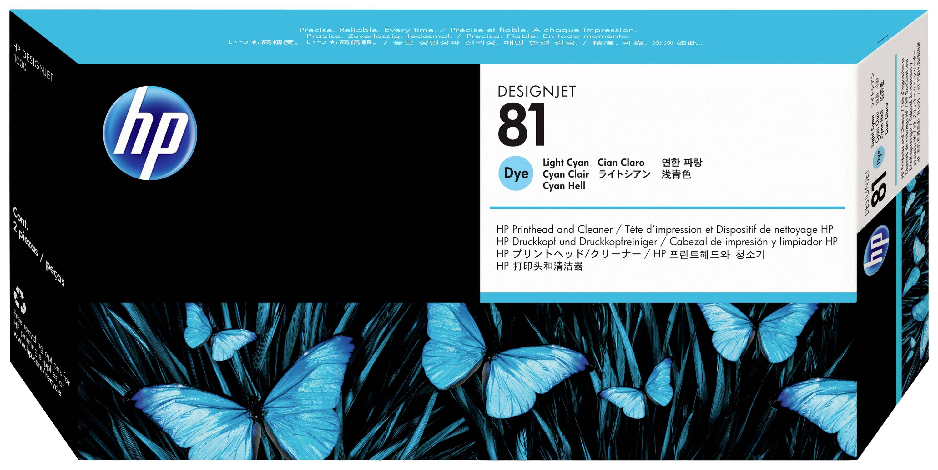 HP Druckkopf 81 Original Hell Cyan C4954A Tinten-Druckkopf