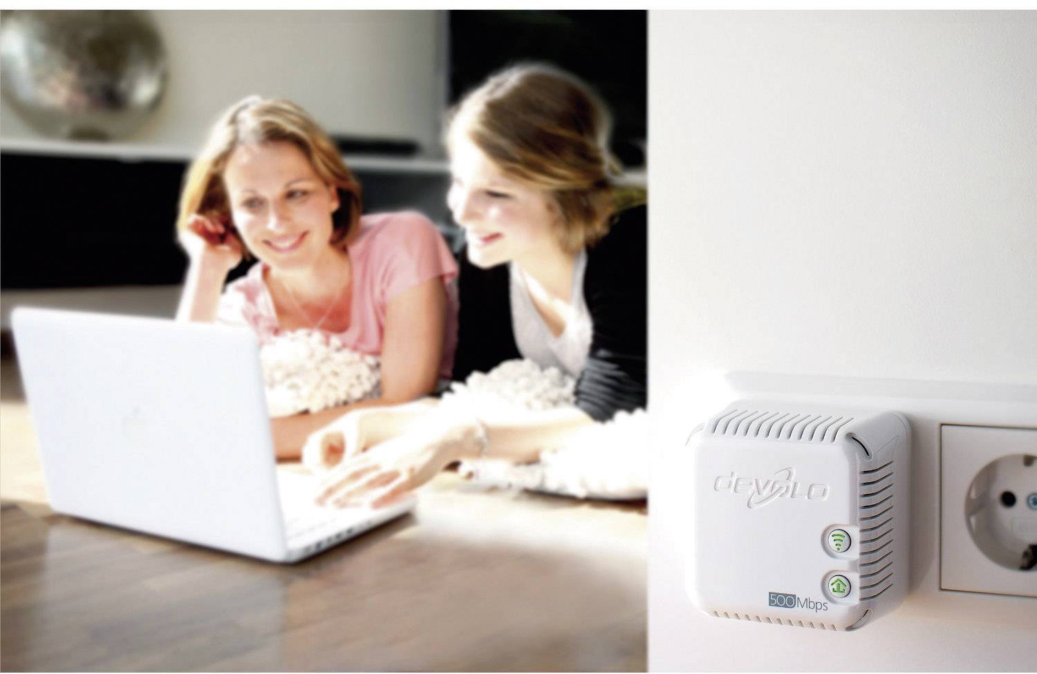 Devolo dLAN® 500 WiFi Powerline WLAN Einzel Adapter 500 MBit/s