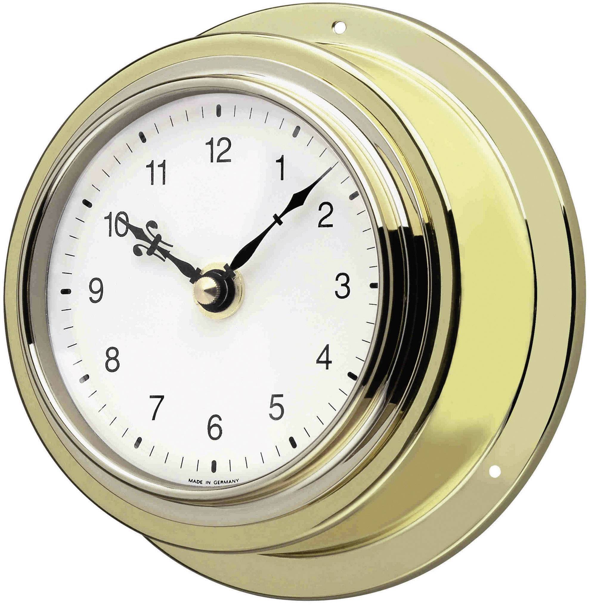 TFA Dostmann 98.1021 Quarz Wanduhr 108 mm x 56 mm Messing