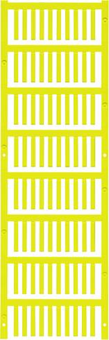 Gelbes Plastikstück mit mehreren vertikalen Schlitzen in gleichmäßigen Abständen, möglicherweise zur Verwendung in einem Sortiersystem.