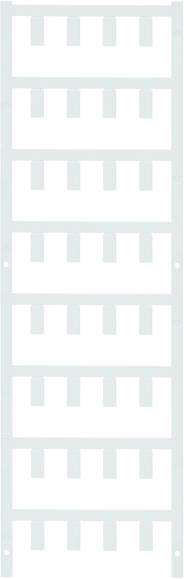 Ein weißes Kunststoffteil mit mehreren horizontalen und vertikalen Aussparungen, möglicherweise ein Träger für Kabelmanagement.