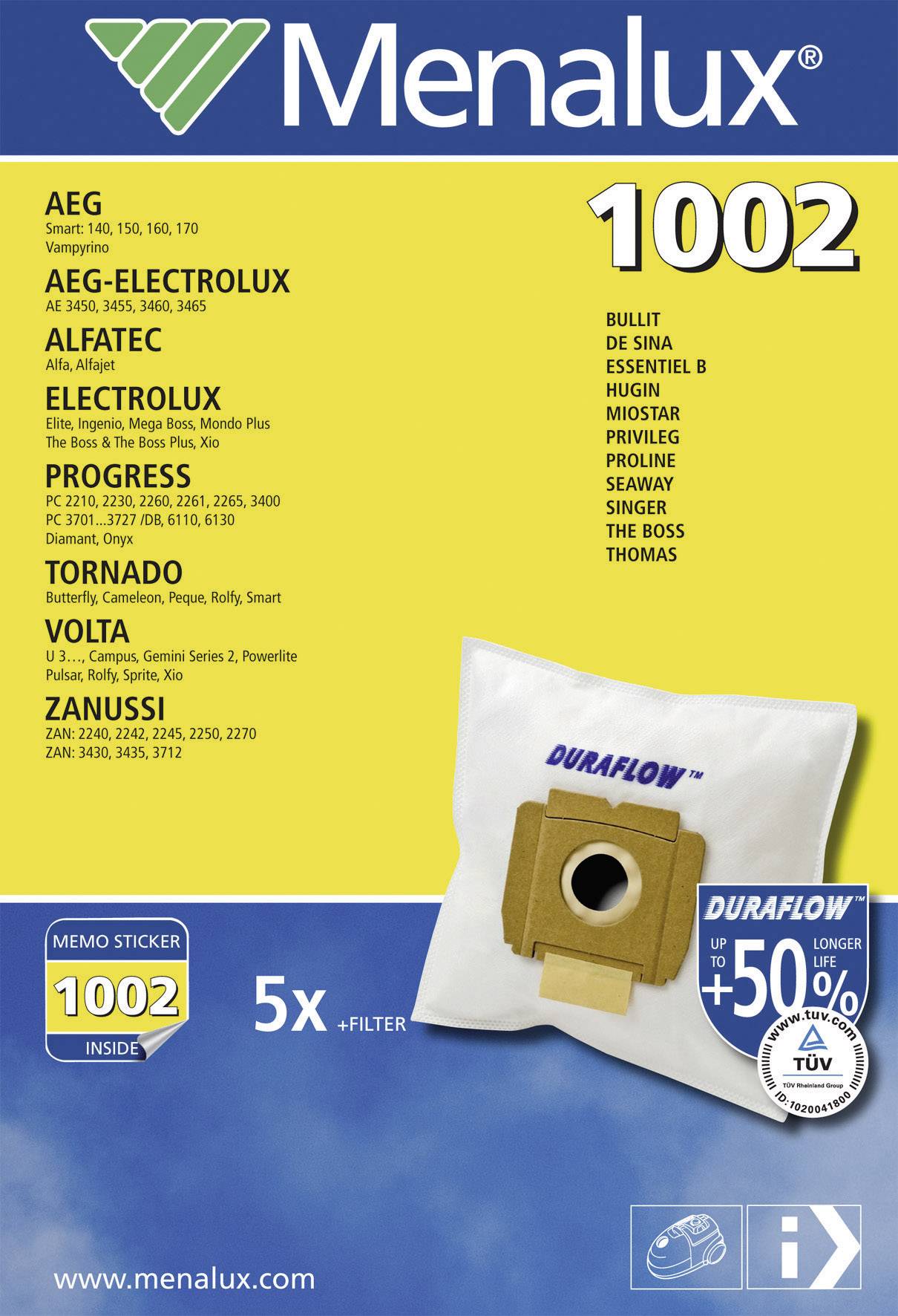 Menalux 1002 Staubsaugerbeutel 1 St.