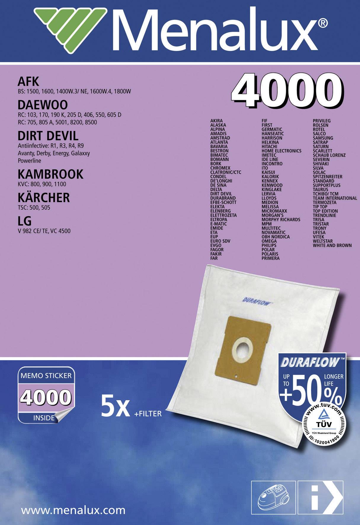 Menalux 4000 Staubsaugerbeutel 1 St.