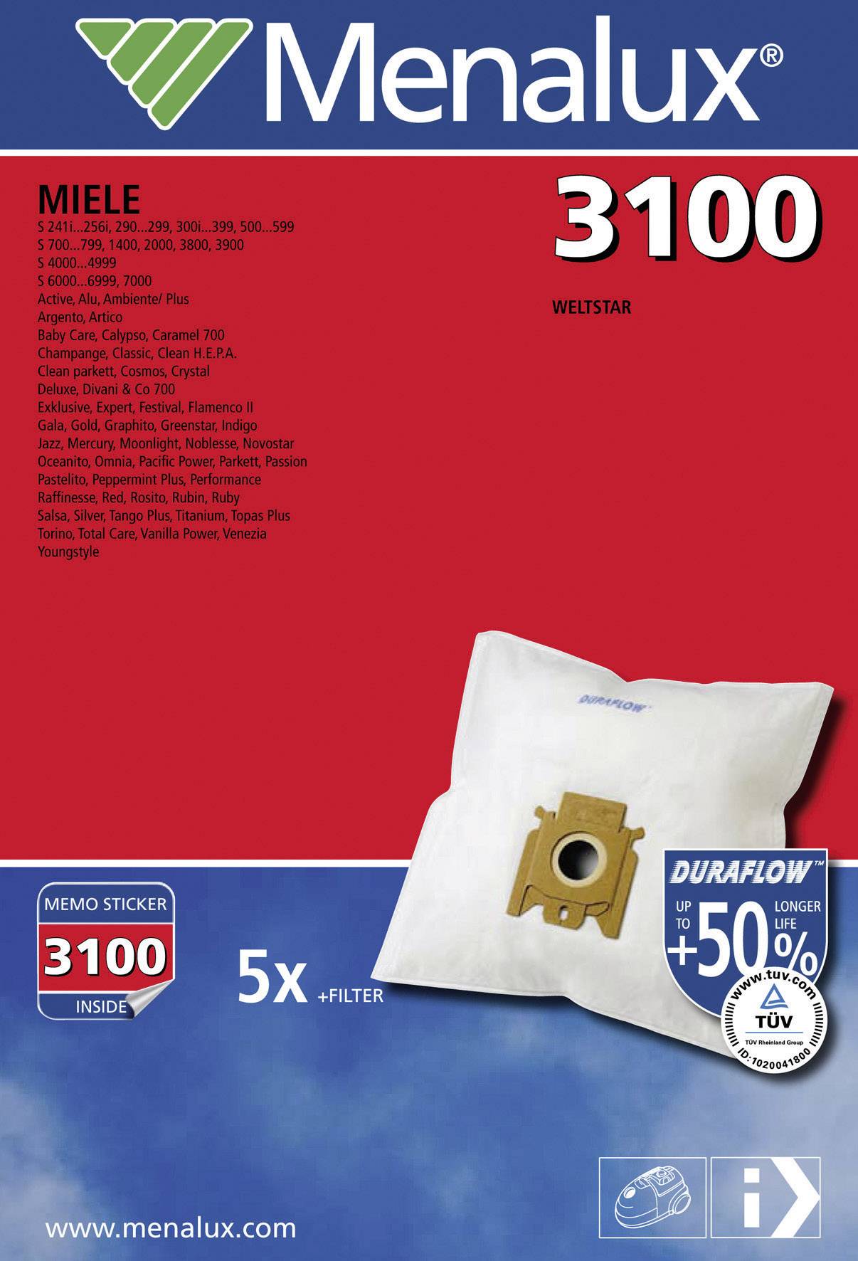 Menalux 3100 Staubsaugerbeutel 1 St.