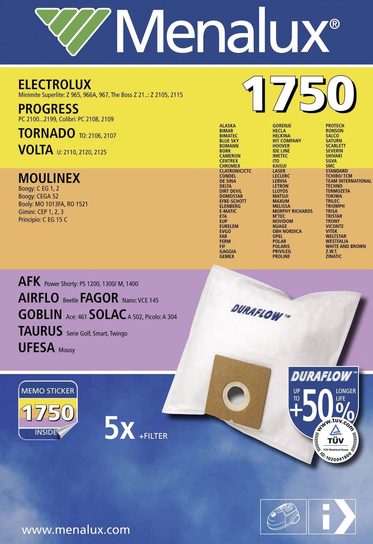 Menalux 1750 Staubsaugerbeutel 1 St.