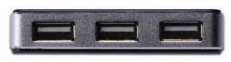 Digitus DA-70220 4 Port USB 2.0-Hub Schwarz, Silber