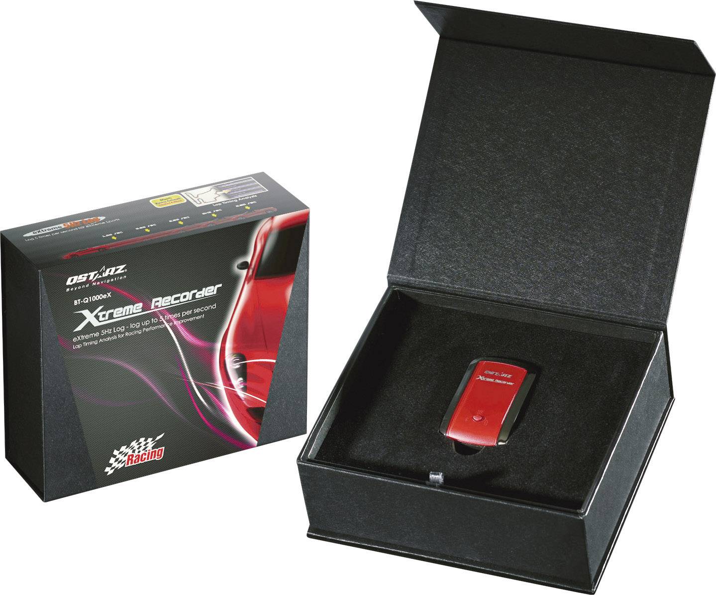 Qstarz BT-Q1000ex 10Hz GPS Logger Rot, Schwarz 1 St.