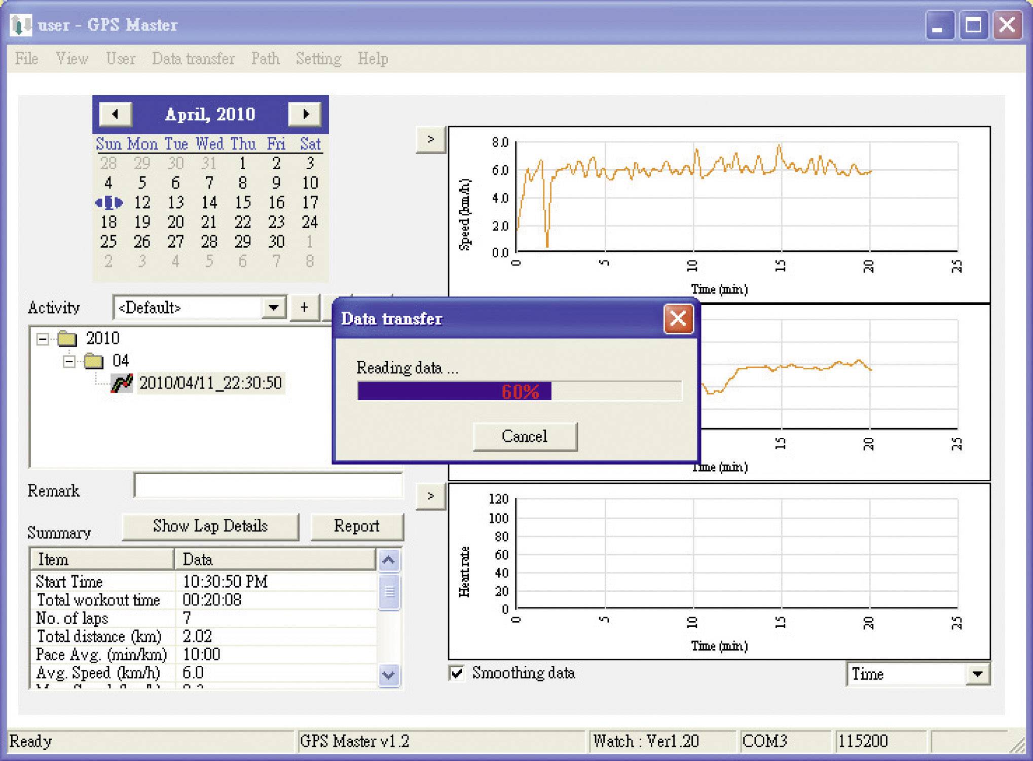 Multi NAV-3 GPS-Pulsuhr mit Brustgurt