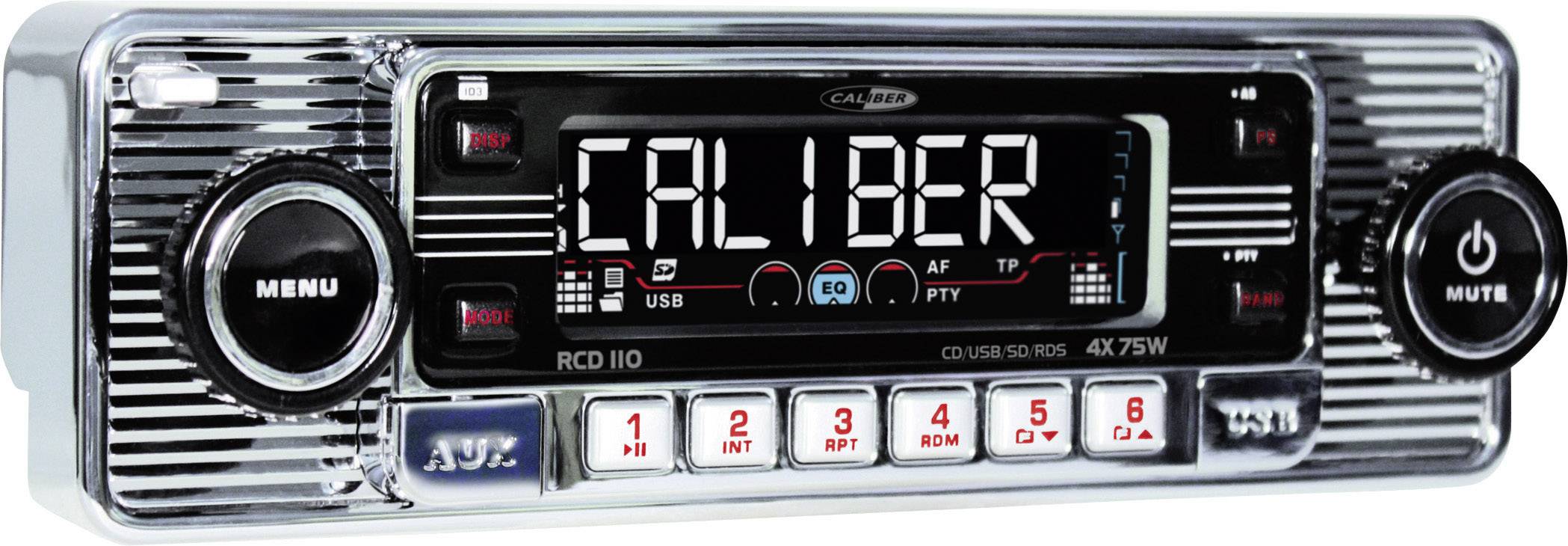 Caliber Audio Technology RCD-110 Chrom Autoradio Retro Design