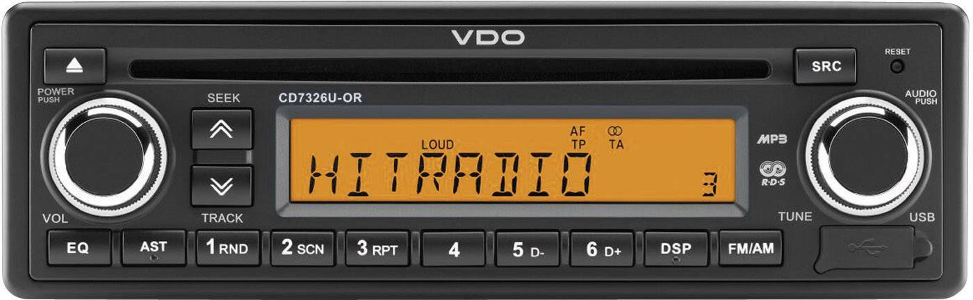 VDO CD7326U-OR Autoradio Retro Design