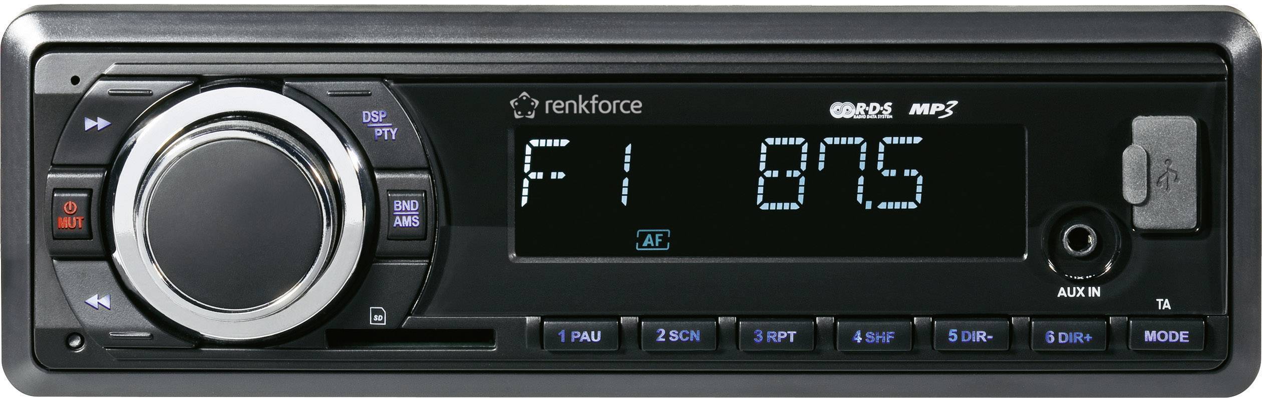 Renkforce BT-RSD1802K Autoradio inkl. Fernbedienung, Bluetooth®-Freisprecheinrichtung