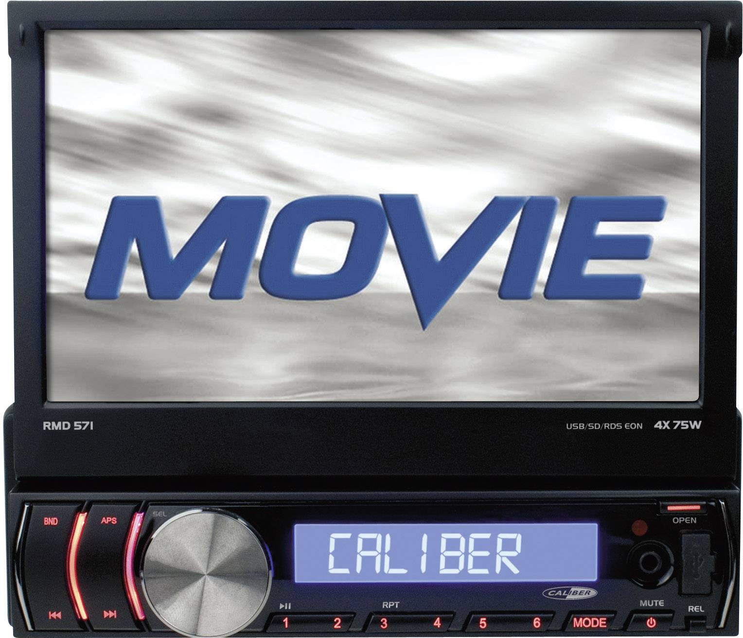 Caliber Audio Technology RMD-571 Moniceiver Anschluss für Rückfahrkamera, inkl. Fernbedienung