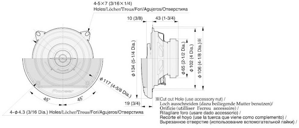 Pioneer TS-G1022i 2-Wege Einbau-Lautsprecher 200 W Inhalt: 1 Paar