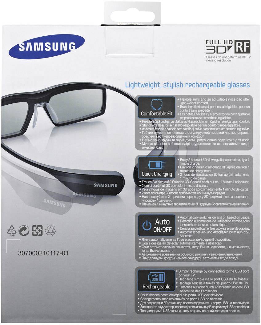 Samsung SSG-3550CR 3D-Shutterbrille für Samsung D,E und ES-Serie