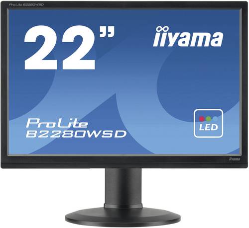 Iiyama B2280WSD-B1 LED-Monitor 55.9cm (22 Zoll) 1680 x 1050 Pixel WSXGA+ 5 ms DVI, VGA TN LED