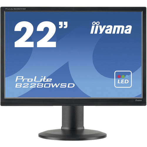 Iiyama B2280WSD-B1 LED-Monitor 55.9 cm (22 Zoll) EEK E (A - G) 1680 x 1050 Pixel WSXGA+ 5 ms DVI, VGA TN LED