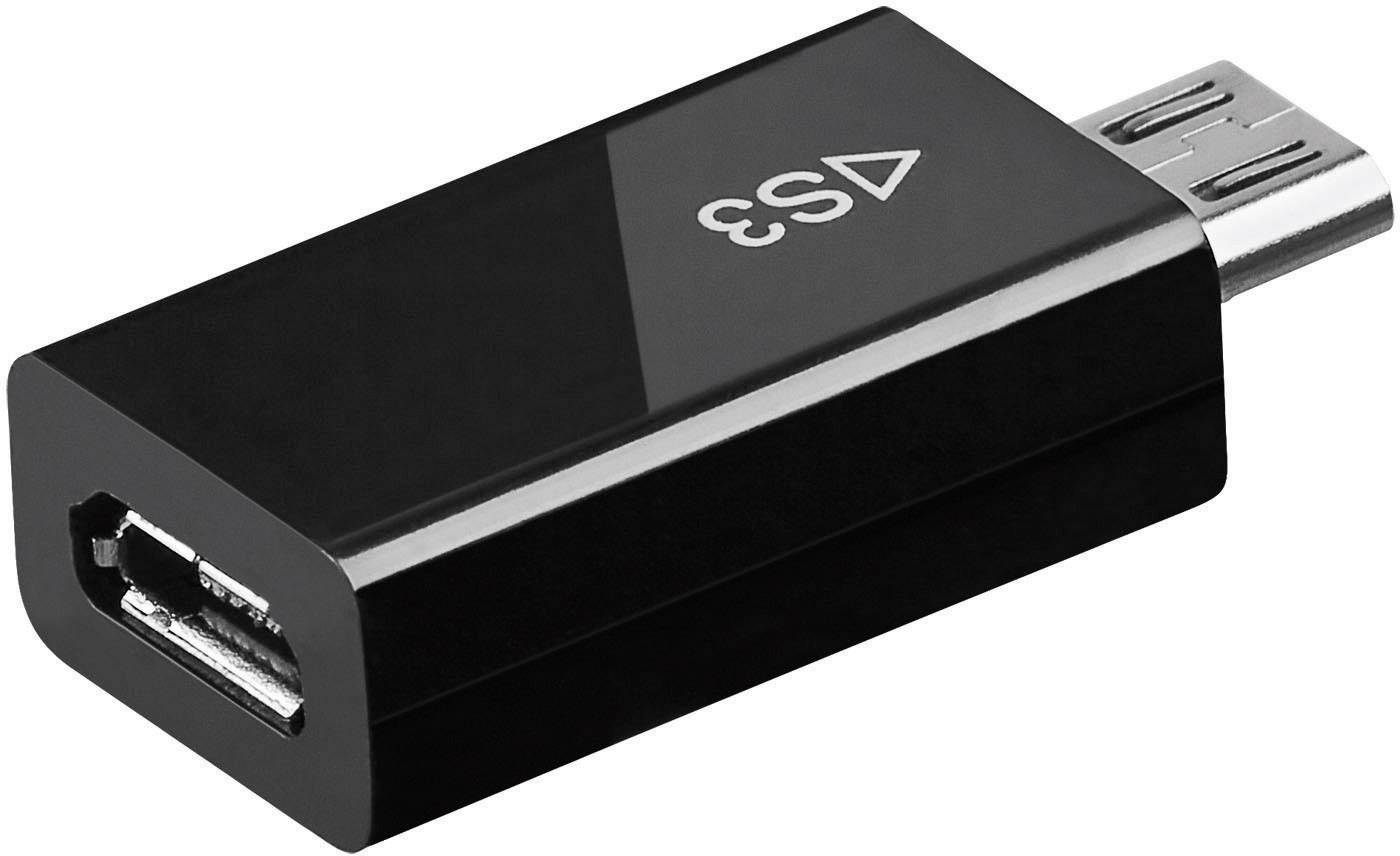 Goobay USB 2.0 Adapter [1x USB 2.0 Stecker Micro-B - 1x USB 2.0 Buchse Micro-B] 79209