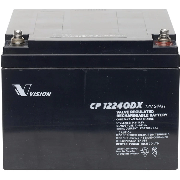 Vision Akkus CP12240DX CP12240DX Bleiakku 12V 24Ah Blei-Vlies (AGM) (B x H x T) 166 x 125 x 175mm M5-Schraubanschluss Vision Akkus CP12240DX CP12240DX Bleiakku 12V 24Ah Blei-Vlies (AGM) (B x H x T) 166 x 125 x 175mm M5-Schraubanschluss