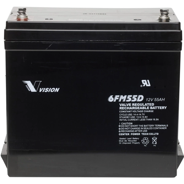Vision Akkus 6FM55DX 6FM55DX Bleiakku 12V 55Ah Blei-Vlies (AGM) (B x H x T) 239 x 210 x 132mm M6-Schraubanschluss Wartungsfrei Vision Akkus 6FM55DX 6FM55DX Bleiakku 12V 55Ah Blei-Vlies (AGM) (B x H x T) 239 x 210 x 132mm M6-Schraubanschluss Wartungsfrei