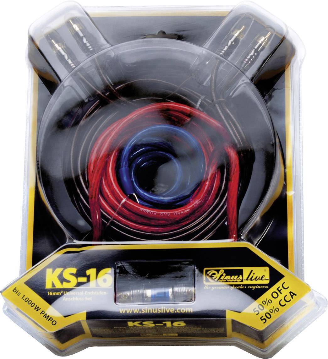 Sinuslive KS-16 Car HiFi Endstufen-Anschluss-Set 16mm²