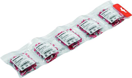 Weidmüller 9004410000 Zwillings-Aderendhülse 1.5 mm² Teilisoliert Rot 500 St.