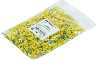 Weidmüller 9037270000 Zwillings-Aderendhülse 1 mm² Teilisoliert Gelb 500 St.
