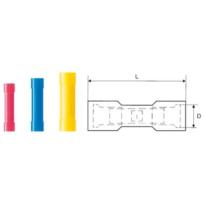 Weidmüller 9200510000 Stoßverbinder 4mm² 6mm² Vollisoliert Gelb 100St.