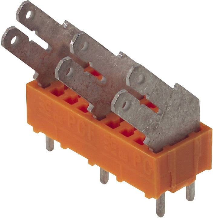 Weidmüller 9512150000 Flachsteckverteiler Steckbreite: 6.3 mm Steckdicke: 0.8 mm 135 ° Teilisoliert Orange, Silber 50 St.