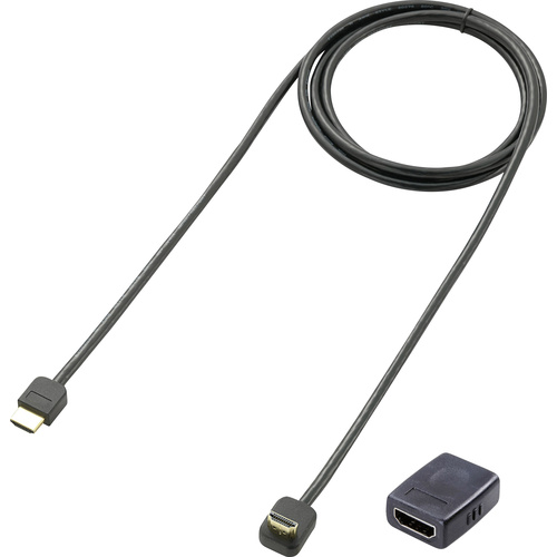 SpeaKa Professional HDMI Verlängerungskabel [1x HDMI-Stecker - 1x HDMI-Buchse] 3m Schwarz