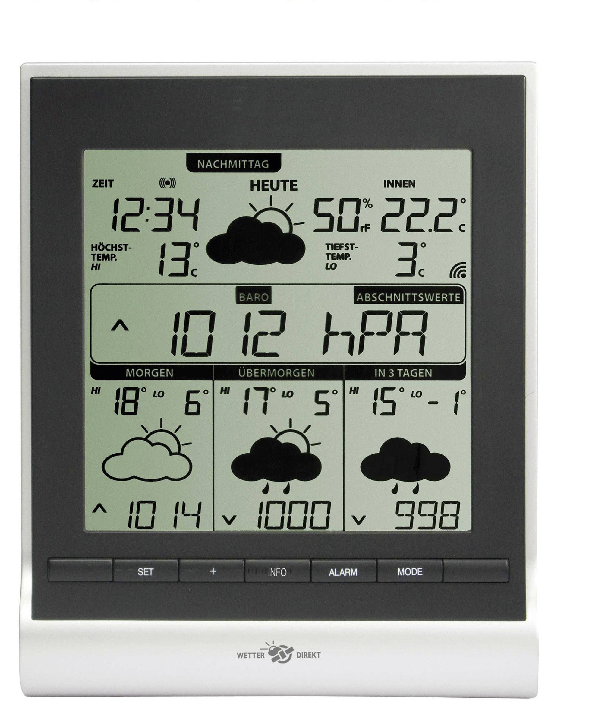 TFA Dostmann Genio 300 35.5020 Satelliten Wetterstation Vorhersage für 4 Tage