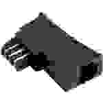 Hama Telefon (analog) Adapter [1x TAE-N/F-Stecker - 1x RJ12-Buchse 6p6c] Schwarz