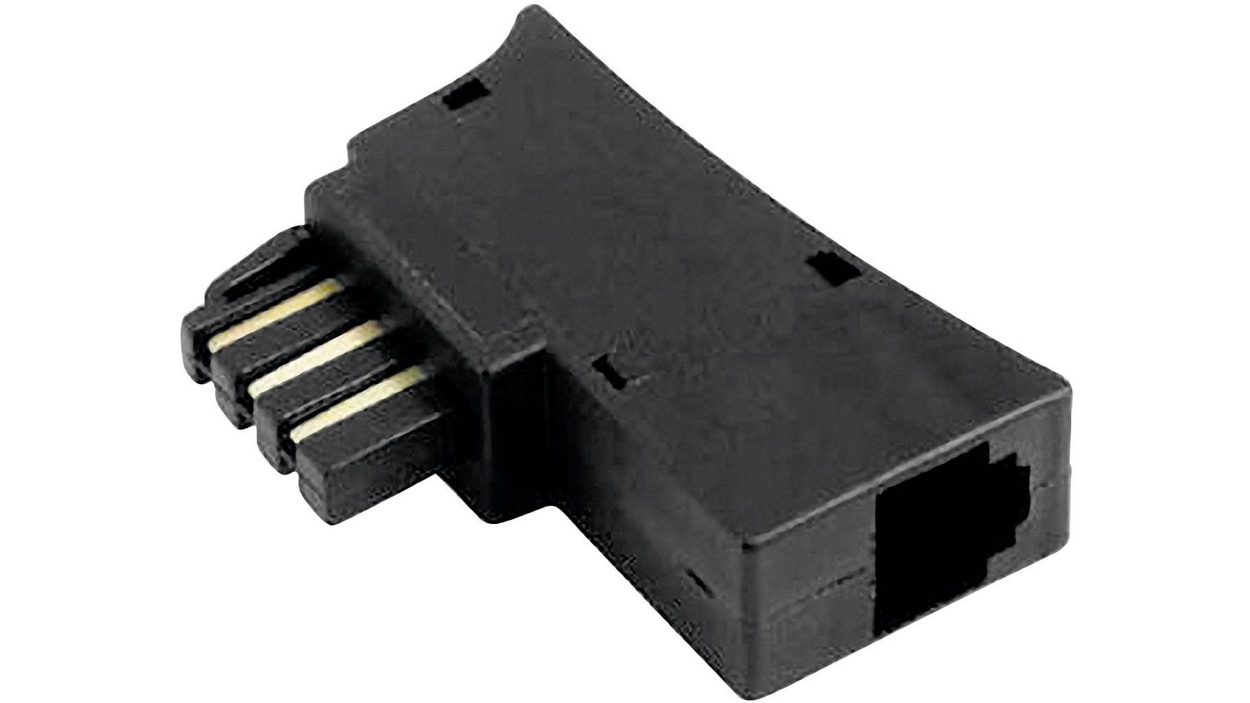 Goobay 5er Set Telefon Adapter – RJ12 Kupplung, 1:1 Belegung, Schwarz