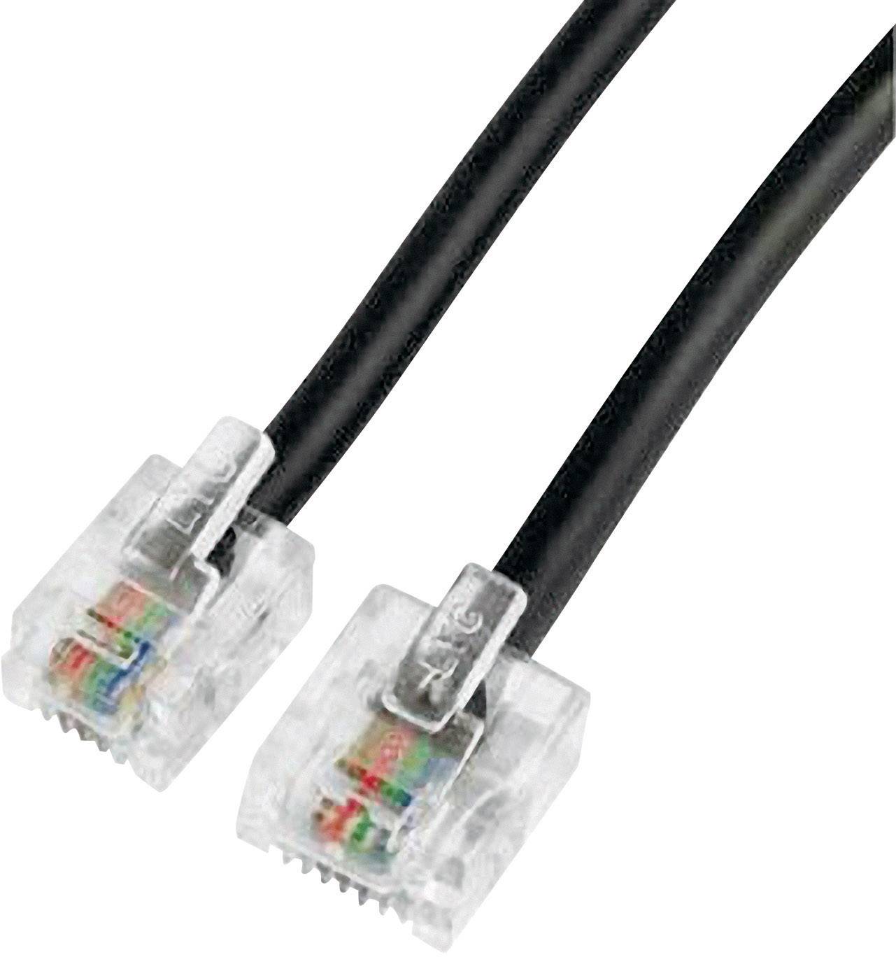 Hama ISDN Anschlusskabel [1x RJ45-Stecker 8p4c - 1x RJ11-Stecker 6p4c] 6.00m Schwarz
