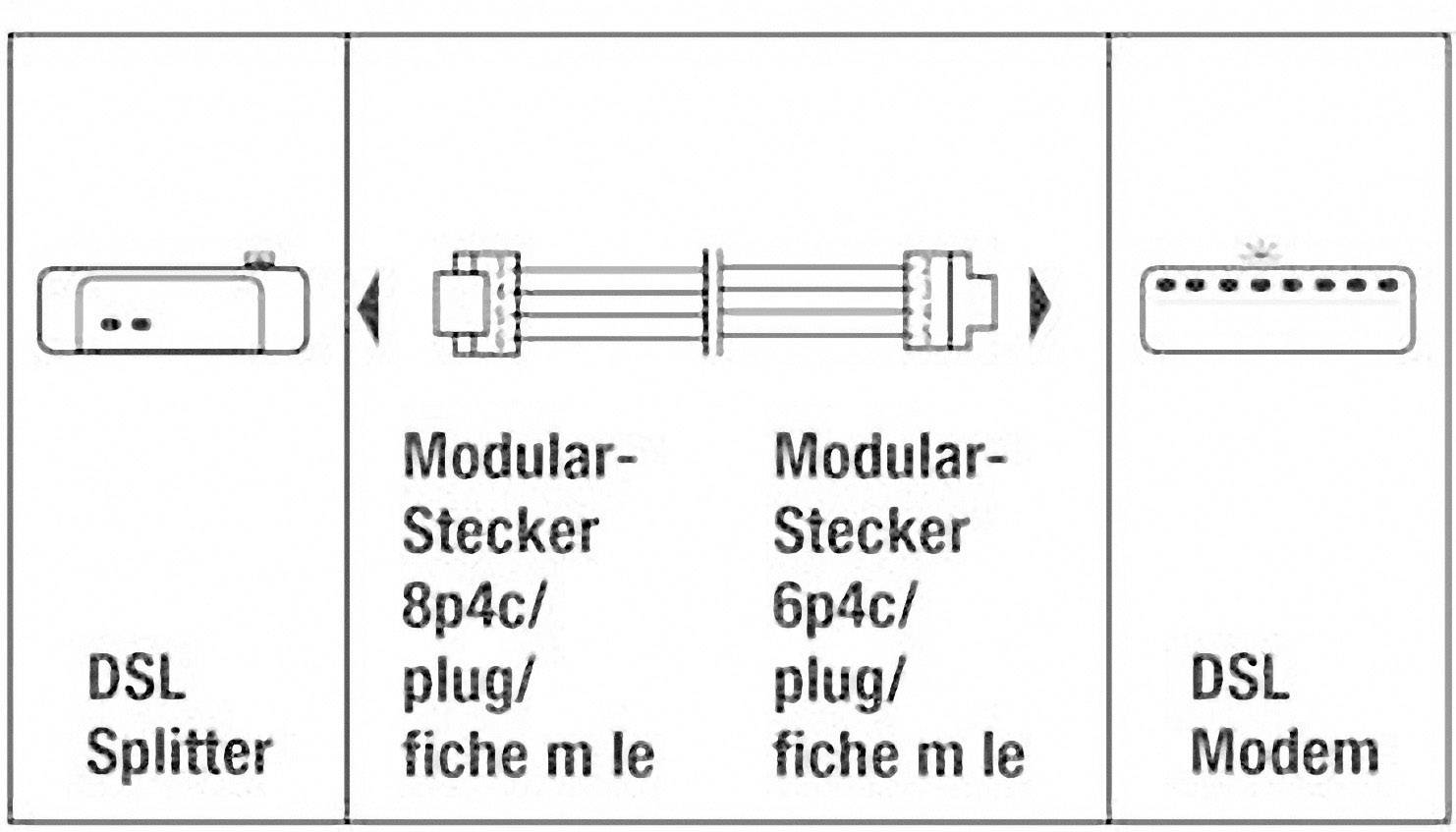 Hama ISDN Anschlusskabel [1x RJ45-Stecker 8p4c - 1x RJ11-Stecker 6p4c] 6.00m Schwarz