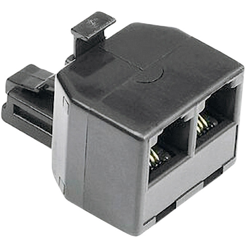 Hama Telefon (analog), Fax Adapter [1x RJ11-Stecker 6p4c - 2x RJ11-Buchse 6p4c] 0m Schwarz