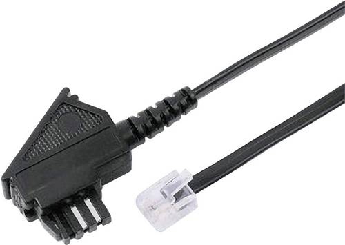 Hama Telefon (analog) Anschlusskabel [1x TAE-N-Stecker - 1x RJ11-Stecker 6p4c] 6.00m Schwarz