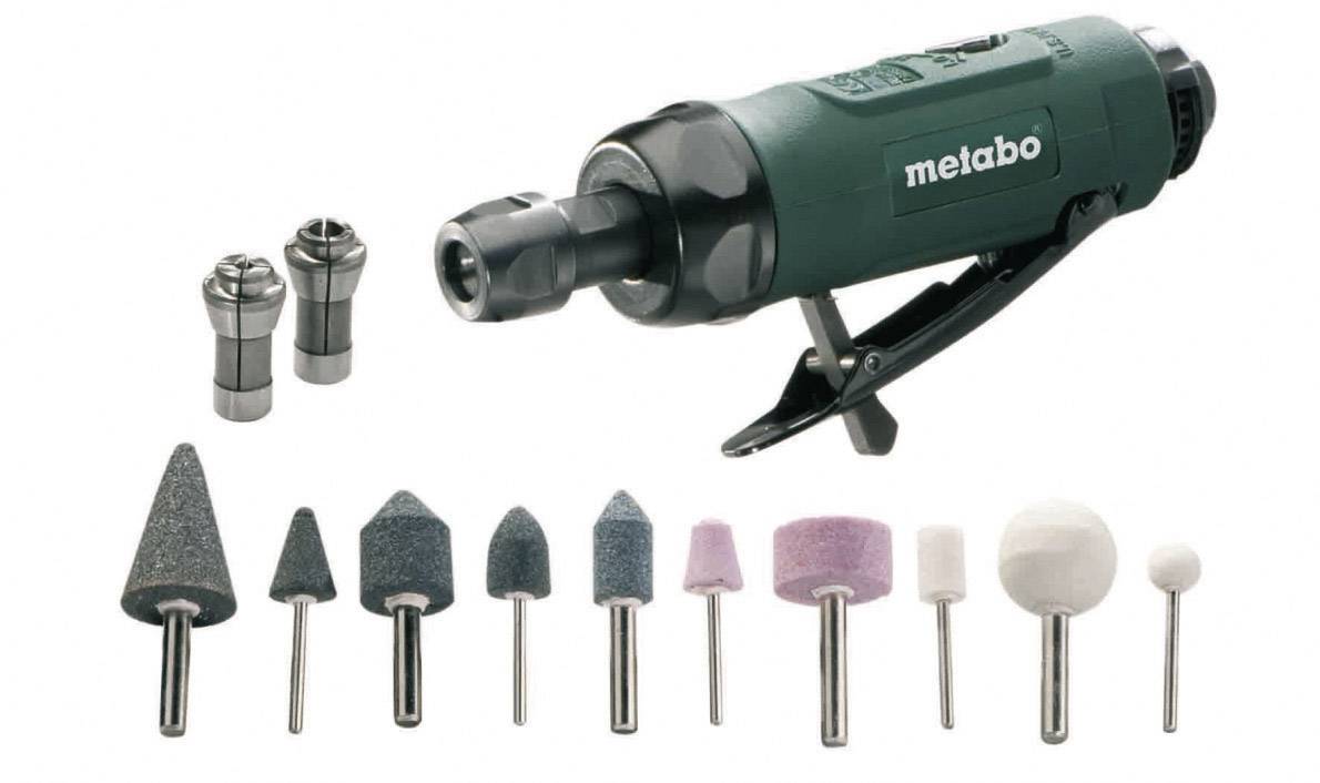 Metabo DG 25 Set Druckluft-Geradschleifer 1/4" (6.3 mm) 6.2 bar inkl. Koffer