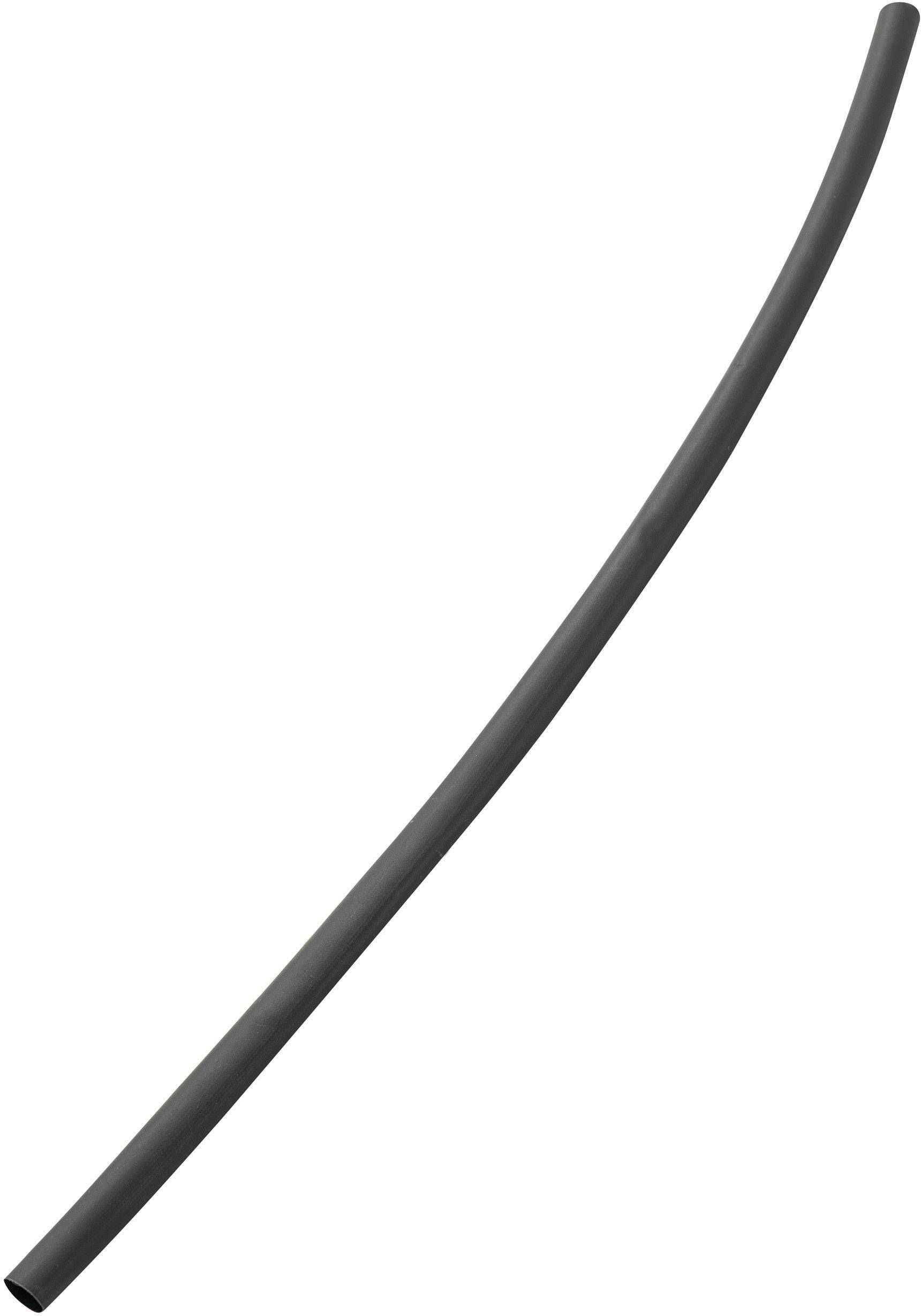 TRU Components 1564565 Schrumpfschlauch ohne Kleber Schwarz 3mm 1mm Schrumpfrate:3:1 Meterware