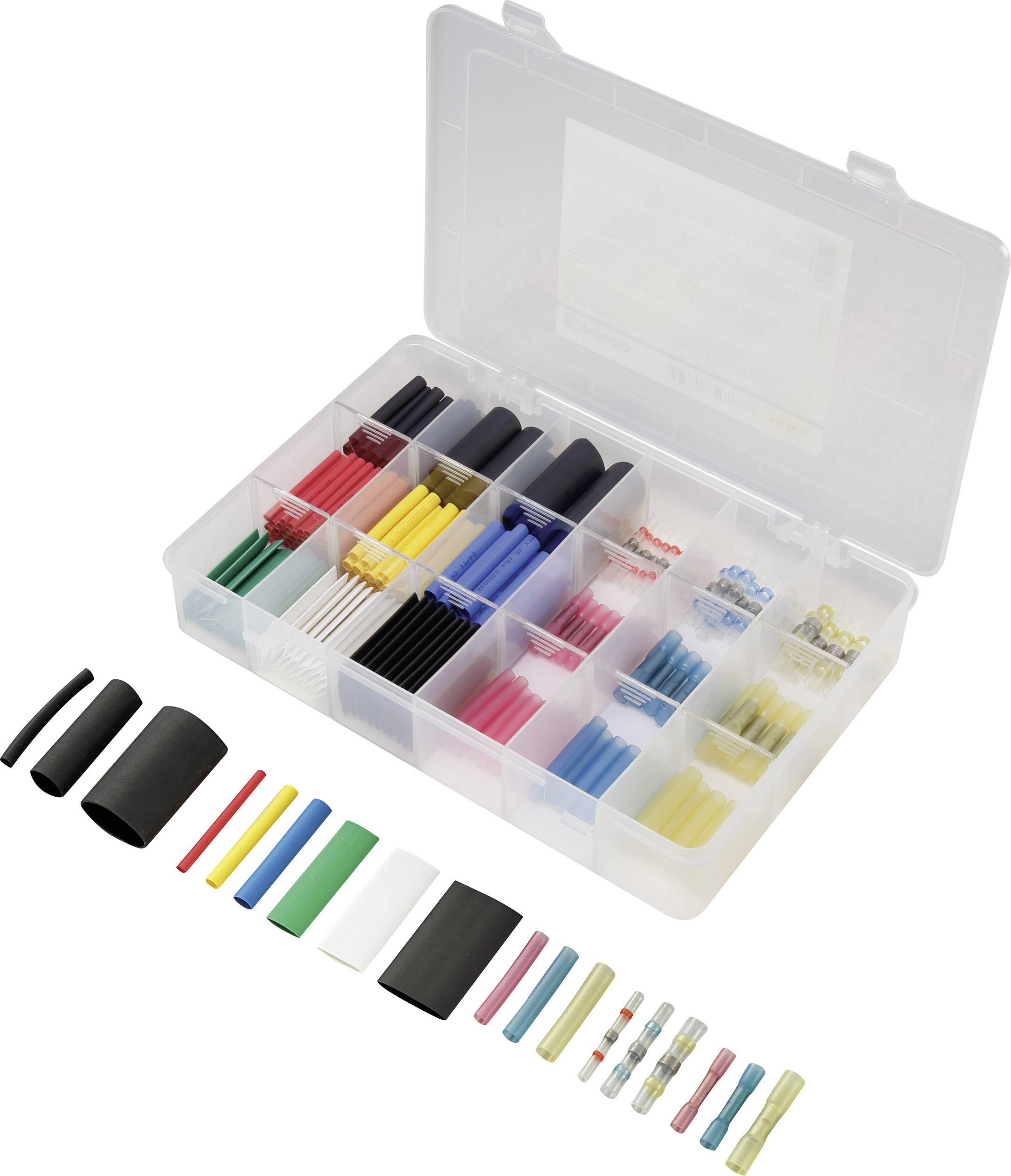 TRU Components 1567341 Schrumpfschlauchsortiment Schrumpfrate:2:1, 3:1 215 Teile