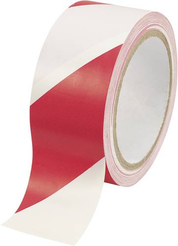 TOOLCRAFT WT-WR 1564135 Markierungsklebeband WT-WR Rot, Weiß (L x B) 18m x 48mm