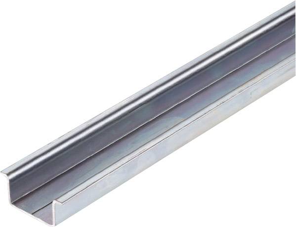 Ein langes, silbernes U-förmiges Metallprofil, meist verwendet für Bauzwecke oder als Unterstützungselement in Strukturen.