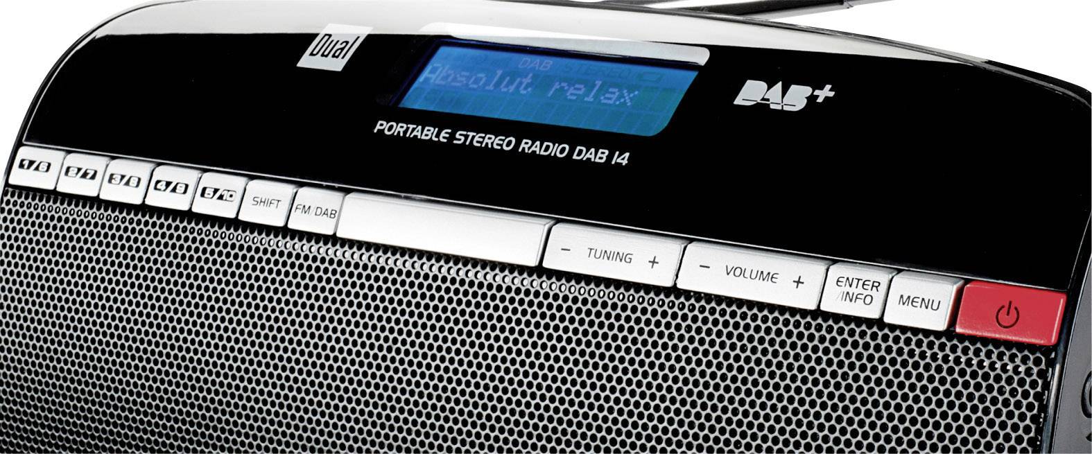 Dual DAB 14 Kofferradio DAB+, UKW Schwarz