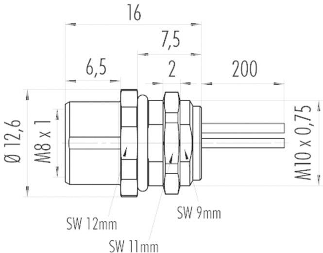 Binder 09 3418 00 03 Sensor-/Aktor-Steckverbinder, konfektioniert M8 Buchse, Einbau Polzahl Sensoren: 3 1St.