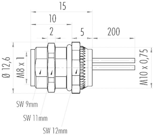 Binder 09 3418 86 03 Sensor-/Aktor-Steckverbinder, konfektioniert M8 Buchse, Einbau Polzahl Sensoren: 3 1St.