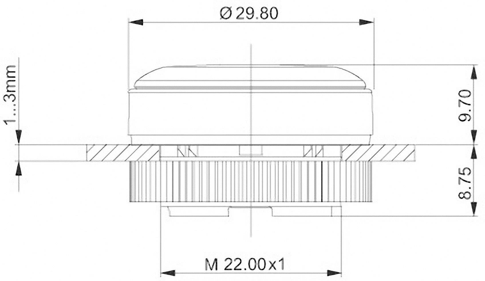 RAFI 22FS+ 1.74.508.001/2300 Leuchtvorsatz flach Rot 1St.