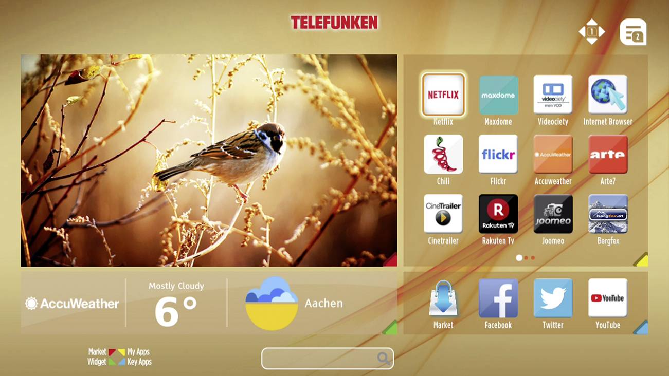 Telefunken D65U546A LED-TV 164 cm 65 Zoll EEK G (A - G) DVB-T2, DVB-C, DVB-S, UHD, Smart TV, WLAN, CI+ Schwarz