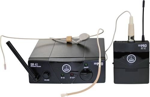 AKG WMS40 Mini Sport Set ISM 1 Headset Funkmikrofon-Set Übertragungsart (Details):Funk